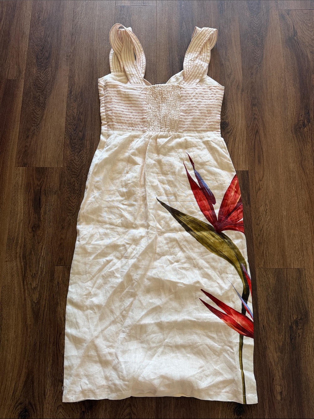 Farm Rio Strelitzia Sleeveless Linen Midi Dress - Picture 8 of 8